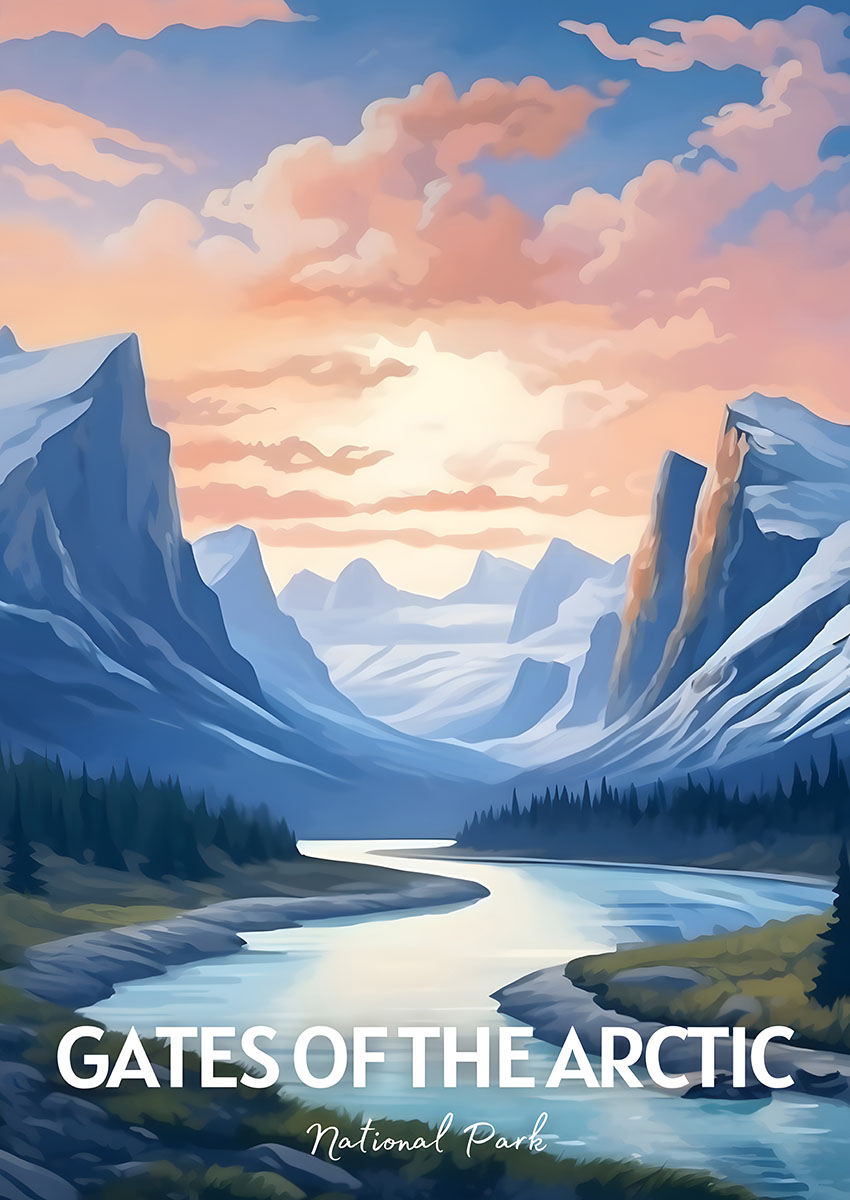 Gates of the Arctic National Park Canvas Print & Poster Wall Art - AI PRINT LAB